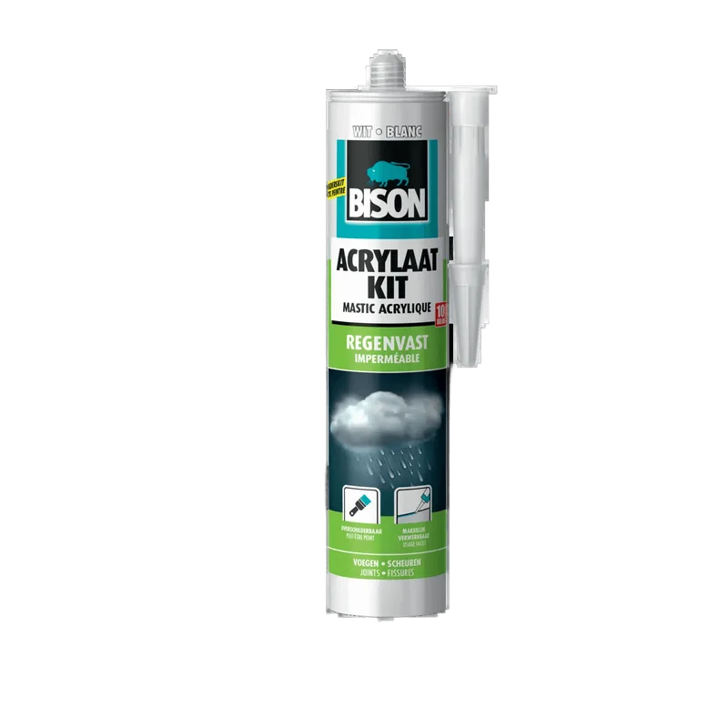 Bison Acrylaatkit Regenvast – wit, koker 300 ml