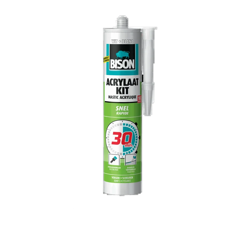 Bison Acrylaatkit Snel – wit, koker 300 ml