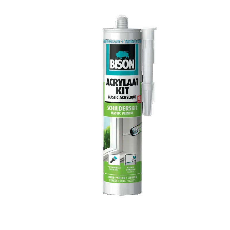 Bison Acrylaatkit Universeel – transparant, koker 300 ml