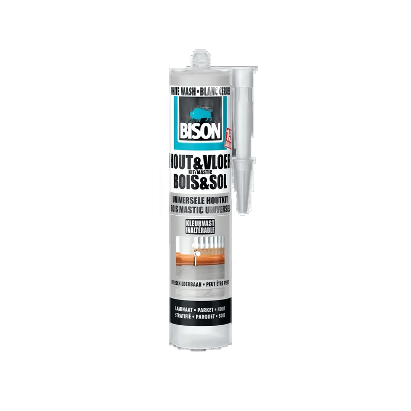 Bison Hout&Vloer Kit – white wash, koker 300 ml