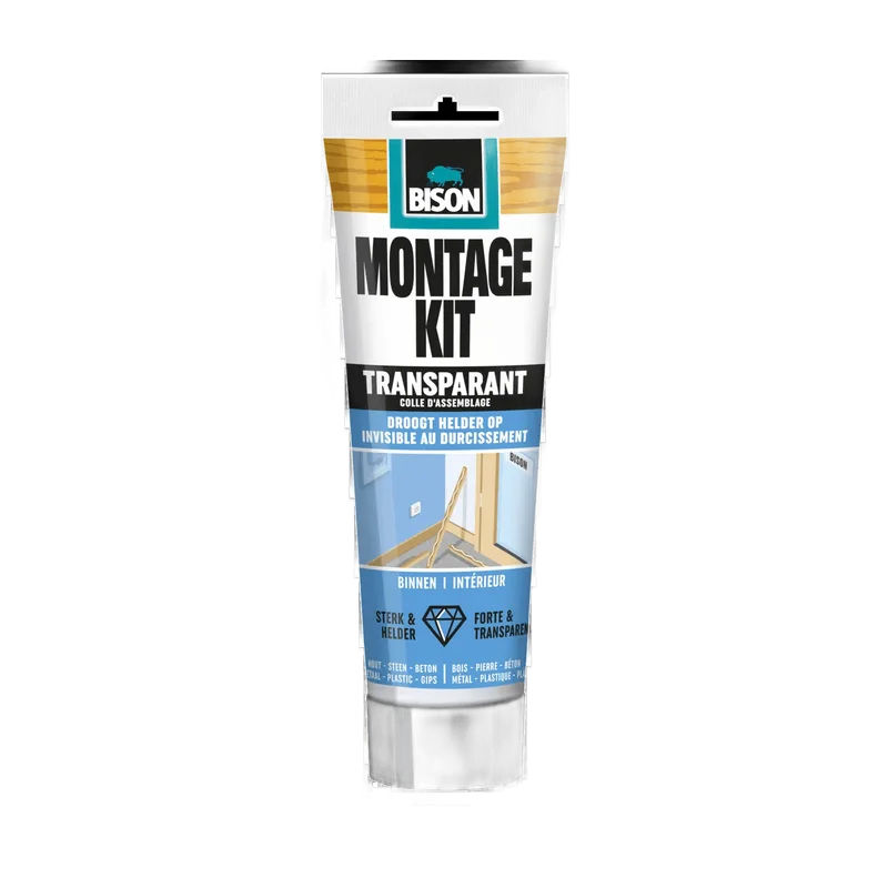 Bison Montagekit Transparant – tube 250 g
