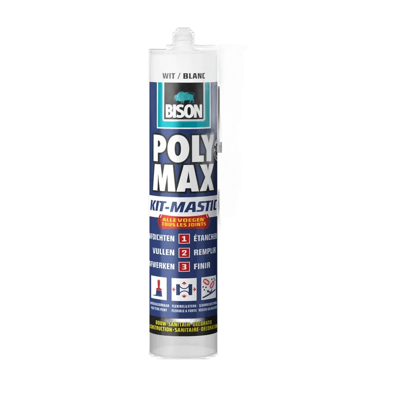 Bison Poly Max Kit – wit, koker 280 ml