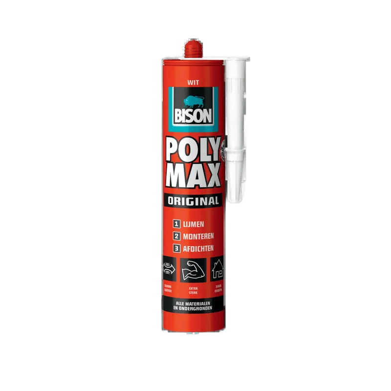 Bison Poly Max Original – wit, koker 425 g