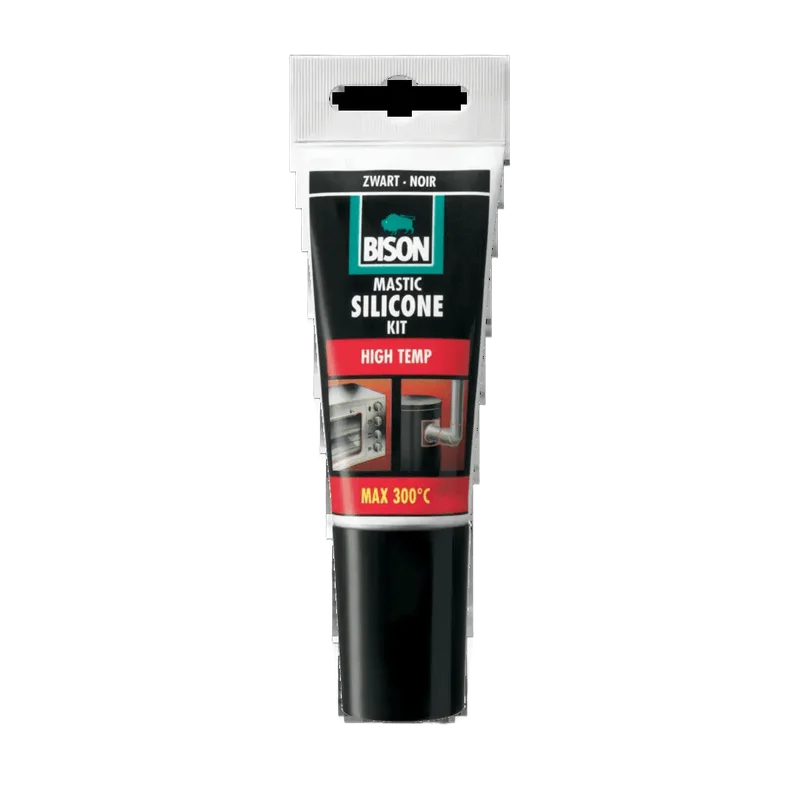 Bison Siliconenkit High Temp – zwart, tube 60 ml