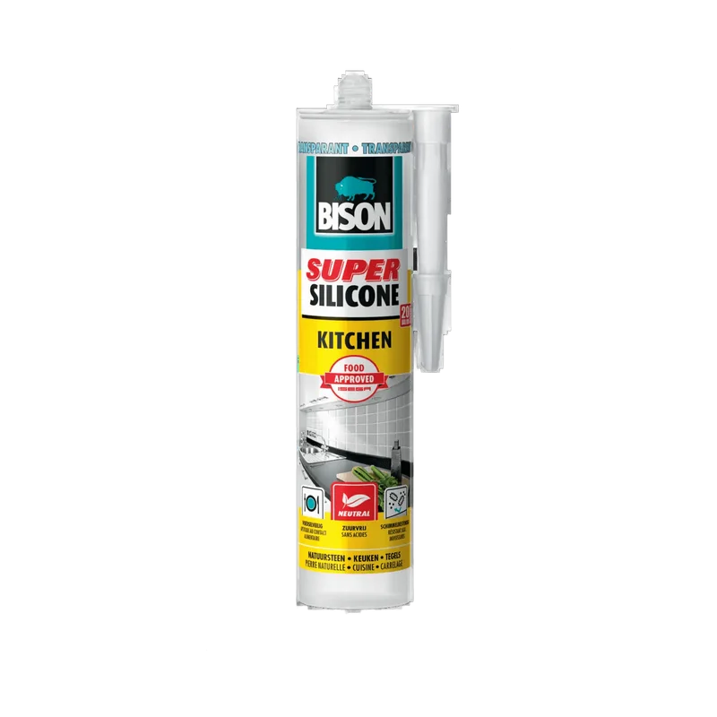 Bison Super Silicone Kitchen – transparant, koker 300 ml